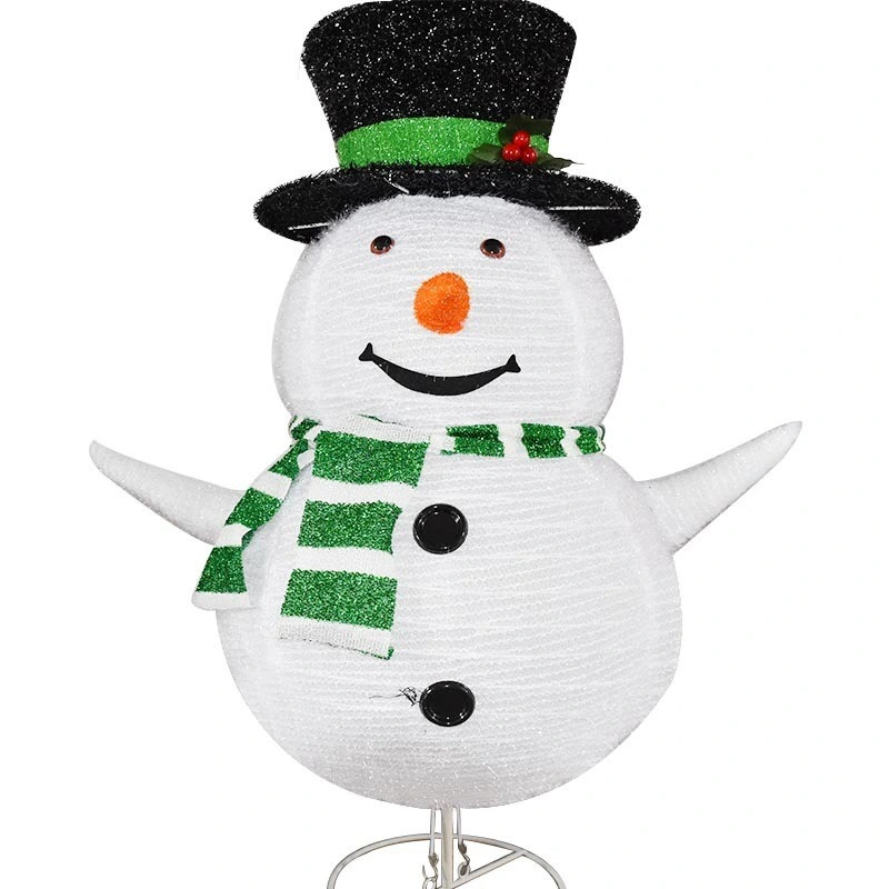 High Quality Kd Design Durable Fabric Indoor Outdoor LED Light Christmas Snowman Decoration