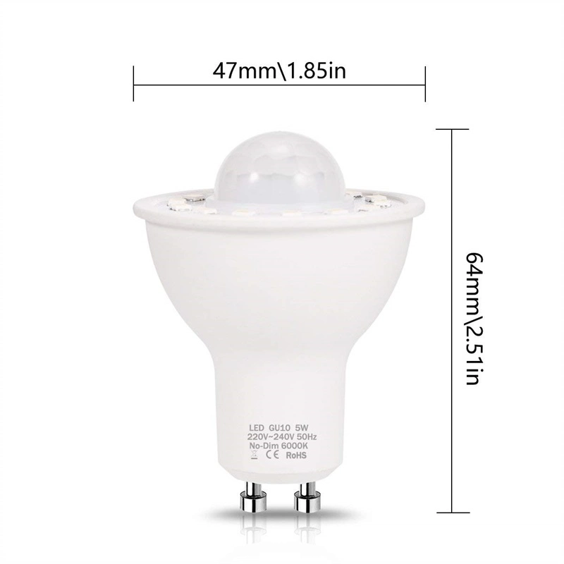 LED PIR Bulb Spotlight GU10 Spot Lighting 3W Energy Saving Lamp Home Decoration Light