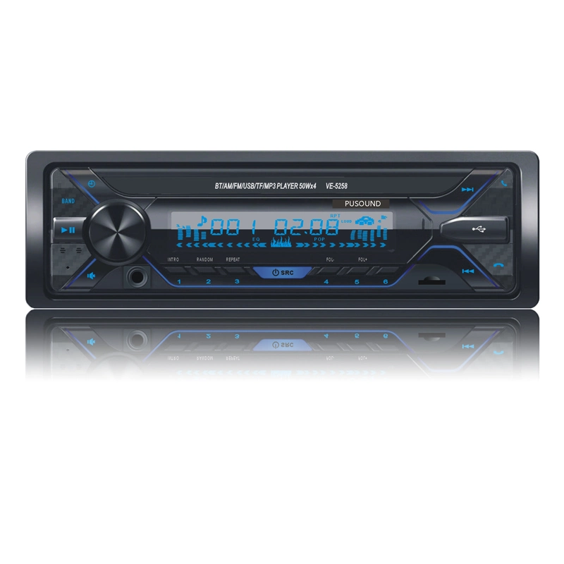 Painel fixo de áudio estéreo para automóvel com USB SD Aux/TF Rádio FM Bluetooth Leitor de MP3