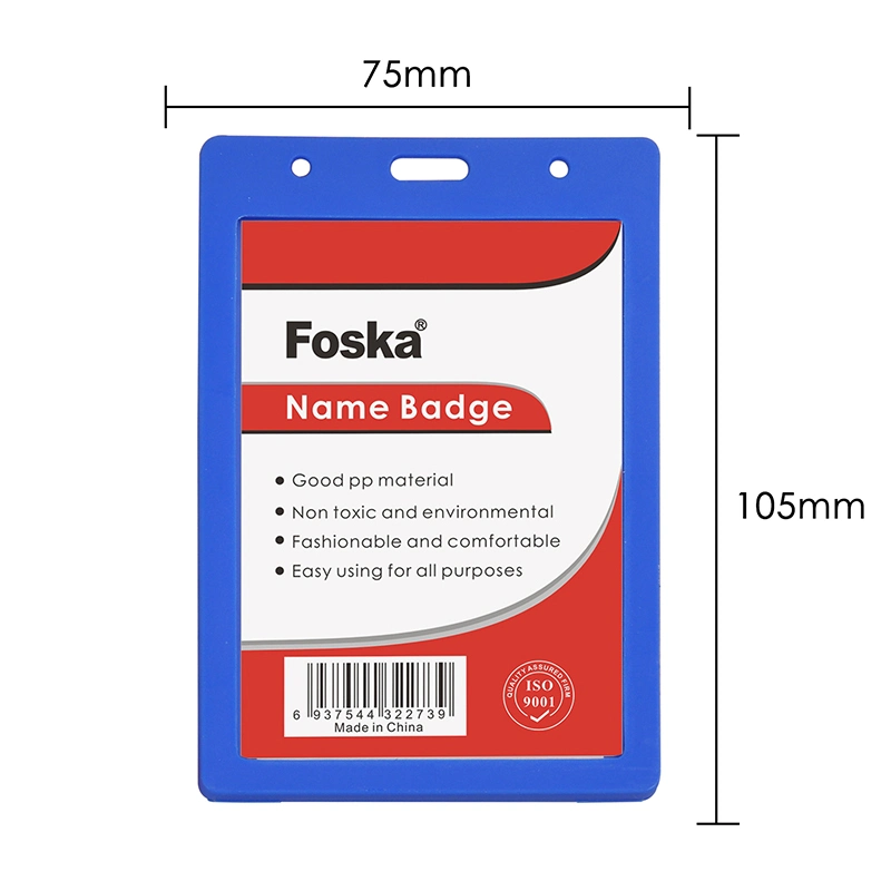 Foska Office PP Plastic Name Card Badge Holder