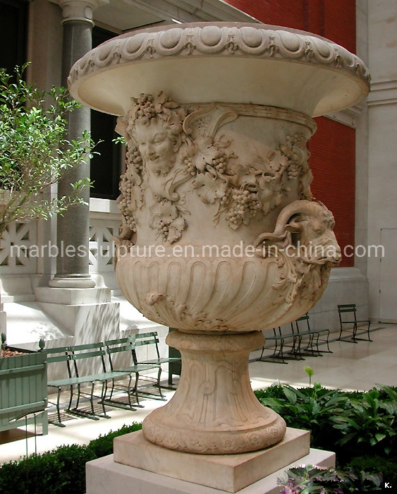 Luxurious French Style Marble Flower Pot for Garden Planter (SYMP-032)