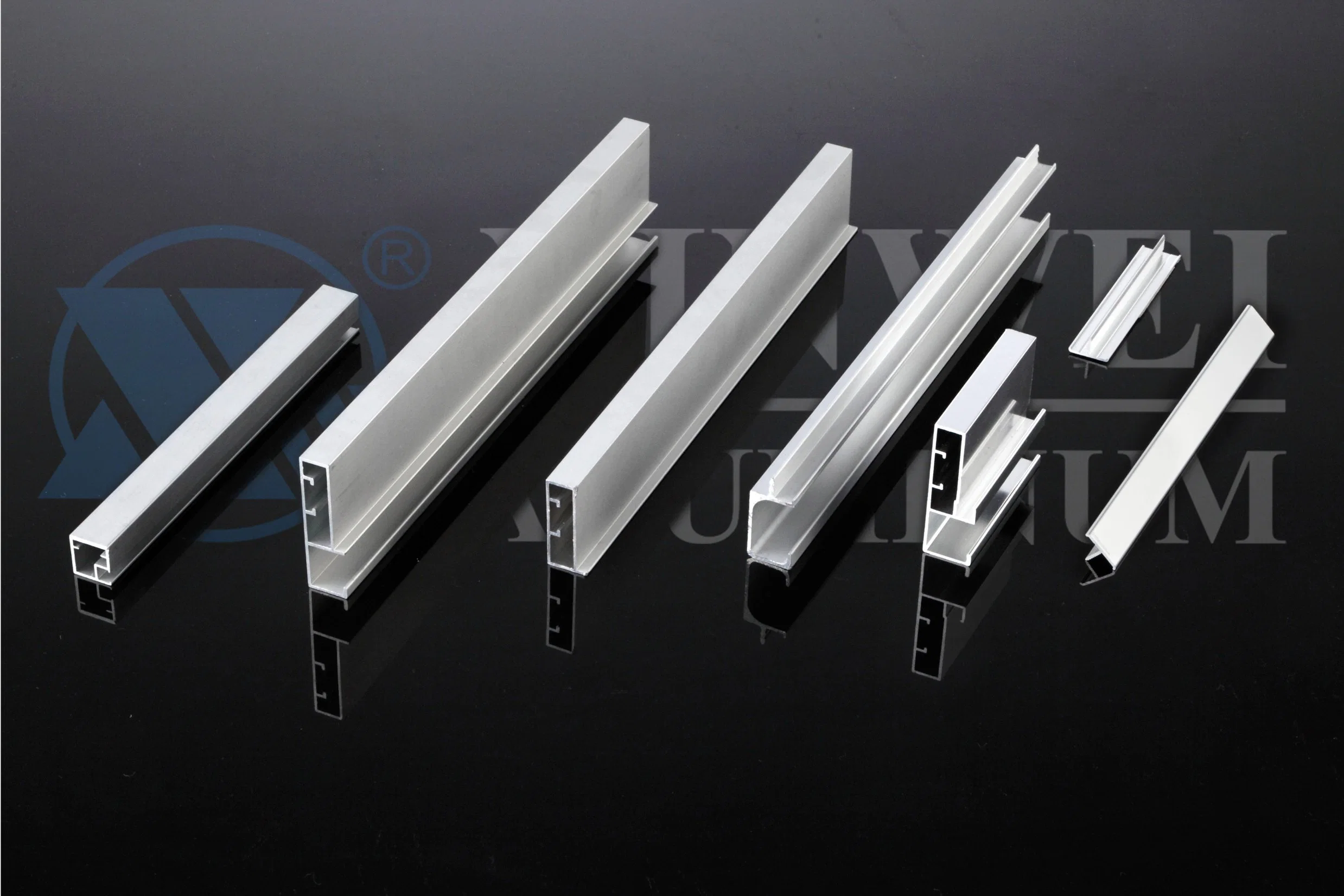Long Aluminum Polished Profile for Furniture Kitchen Cabinet Handles and Pulls