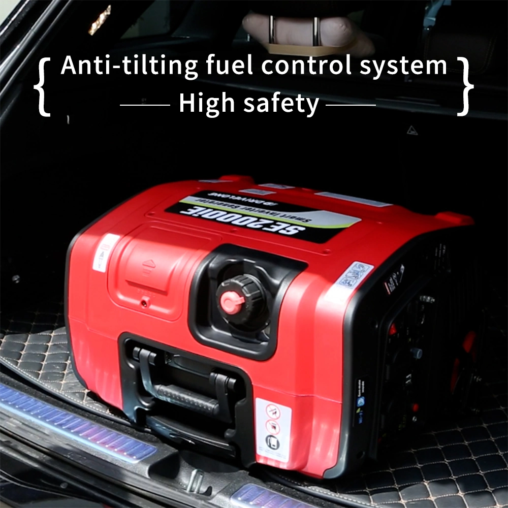 SE2000iE 2000W 2kw Super Silent Smart Portable Gasoline Engine Inverter Generator for Camping Home Use with Wheels & Electric Starter