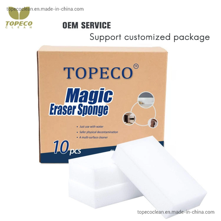 Topeco Automotive Product White Nano Magic Eraser Car Interior Cleaning Foam Melamine Sponge