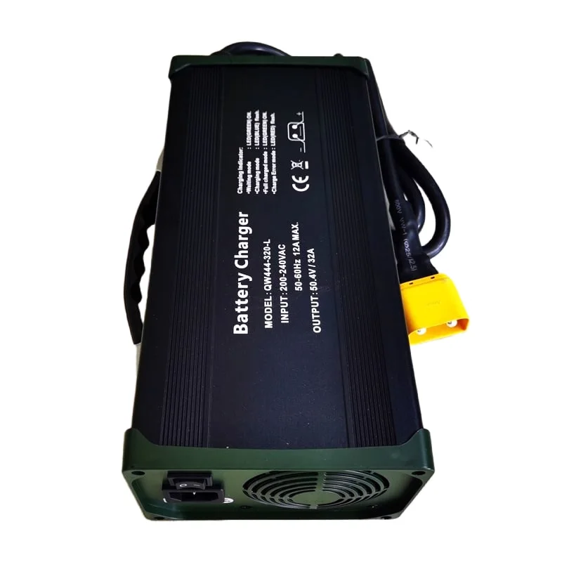 AC 220V Factory Direct Sale DC 43.2V 43.8V 50A 2200W Charger for 12s 36V 38.4V LiFePO4 Battery Pack with Canbus Communication Protocol