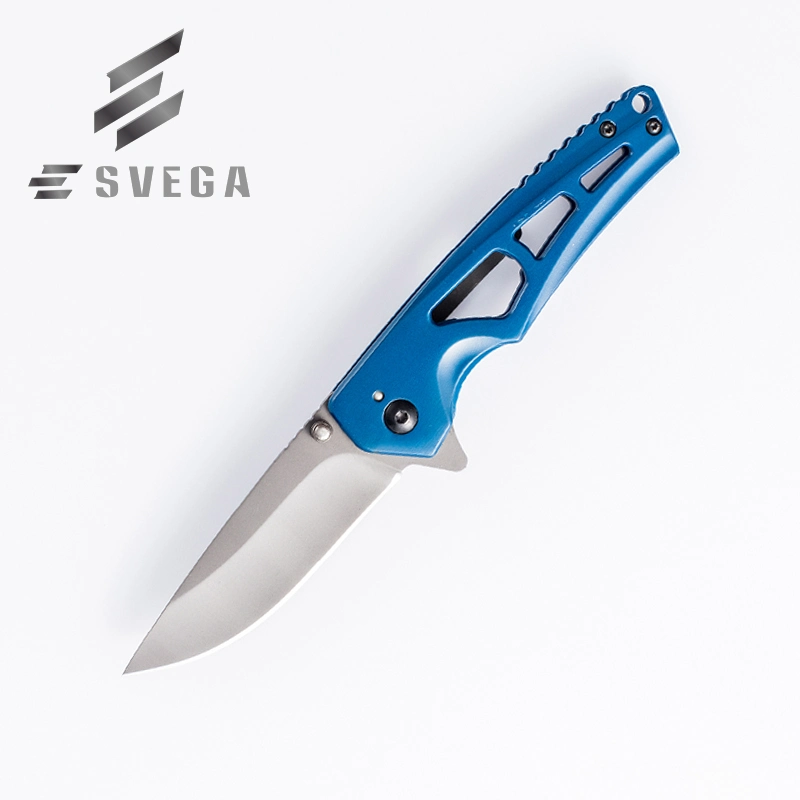 New Arrival 3Cr13 Blade Folding Knife Outdoor Camping Survival Tool with Aluminum and Steel Handle