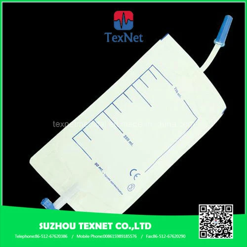 جودة عالية مع CE ISO معتمد ISO حقيبة الصرف للبول يمكن التخلص منها كيس بول للساق