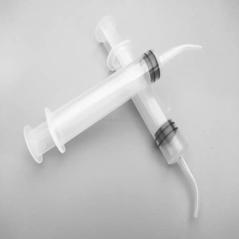 12ml Dental Disposable Irrigation Syringe Curved Tip Impression Syringes