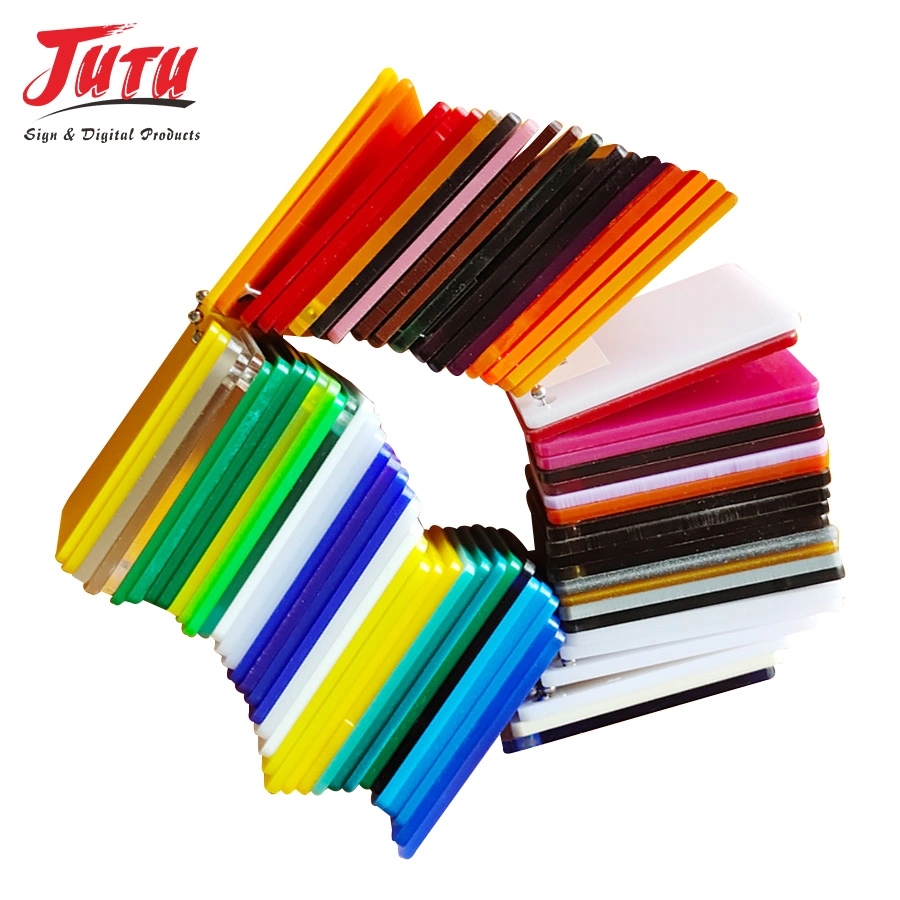 Jutu Easy to Process Smooth Surface Plexiglass Clear Colored Plastic Acrylic Sheet