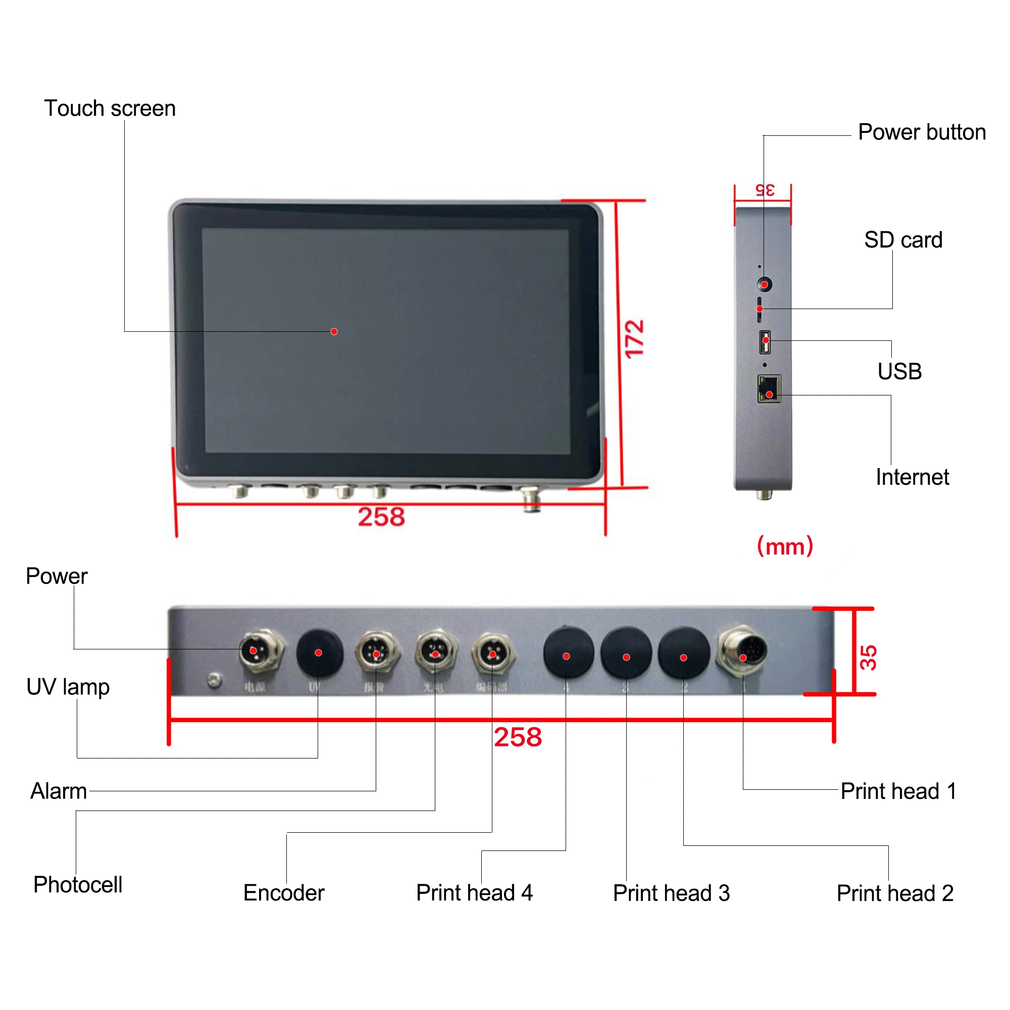 IPS 8920 - 10" 25.4mm OEM/ODM Customized Applications Global Language Thermal Inkjet Printer