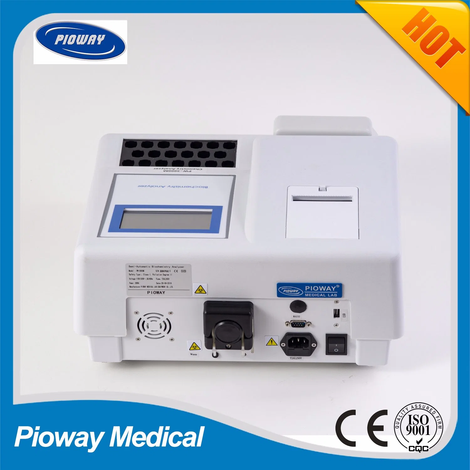 Semi Automatic Open System Blood Chemistry Analyzer, Clinical Analyzer (PW-3000B)