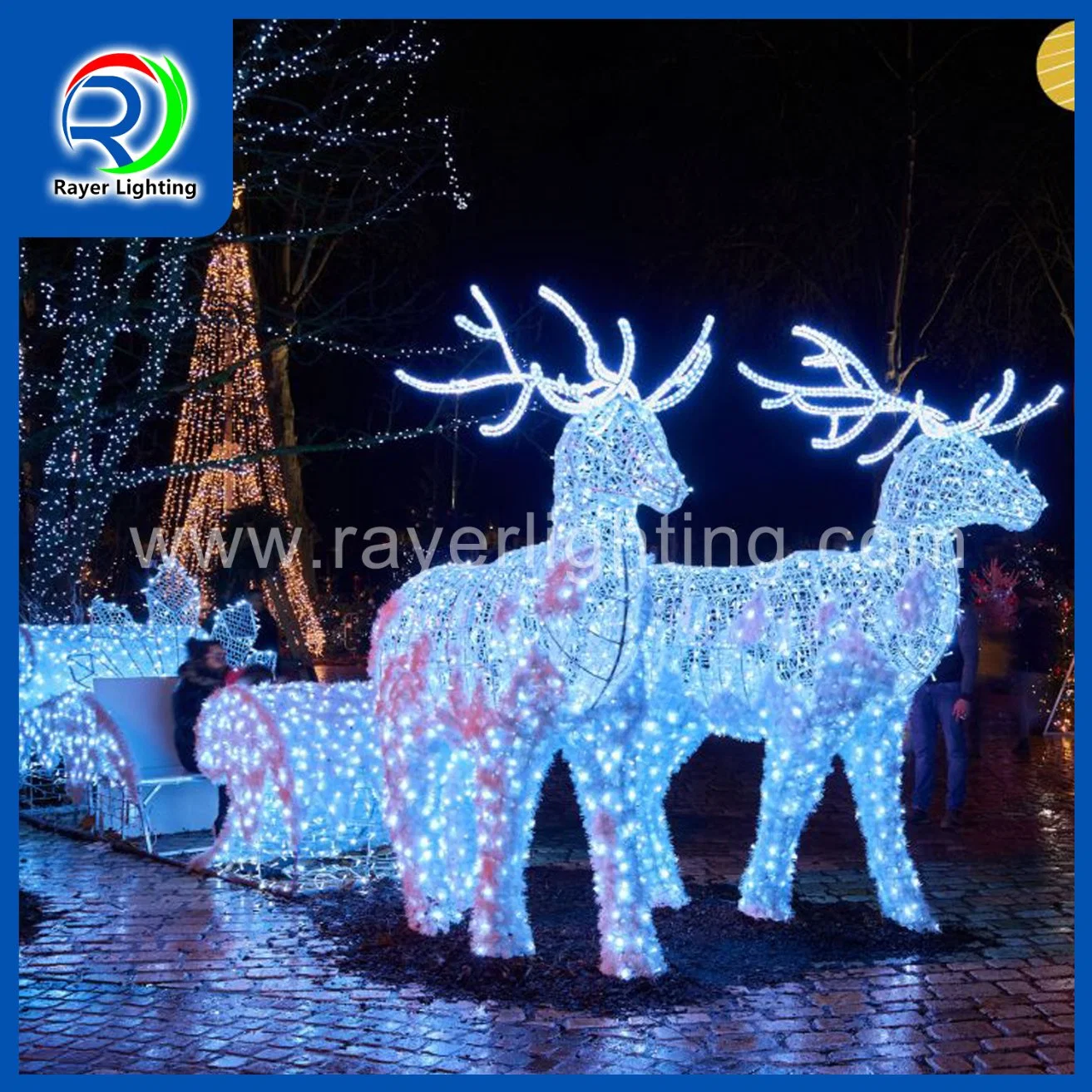Outdoor Decoration LED Animal Figure Christmas Garden Lights Motif Light