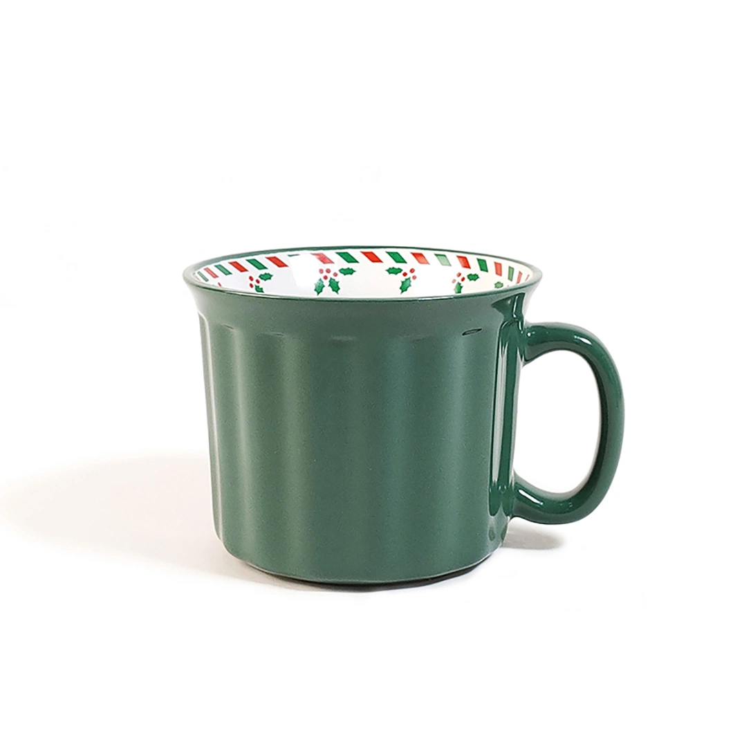 Custom Logo Portable Drinking Travel Coffee Cup Christmas Ceramic Mug Set