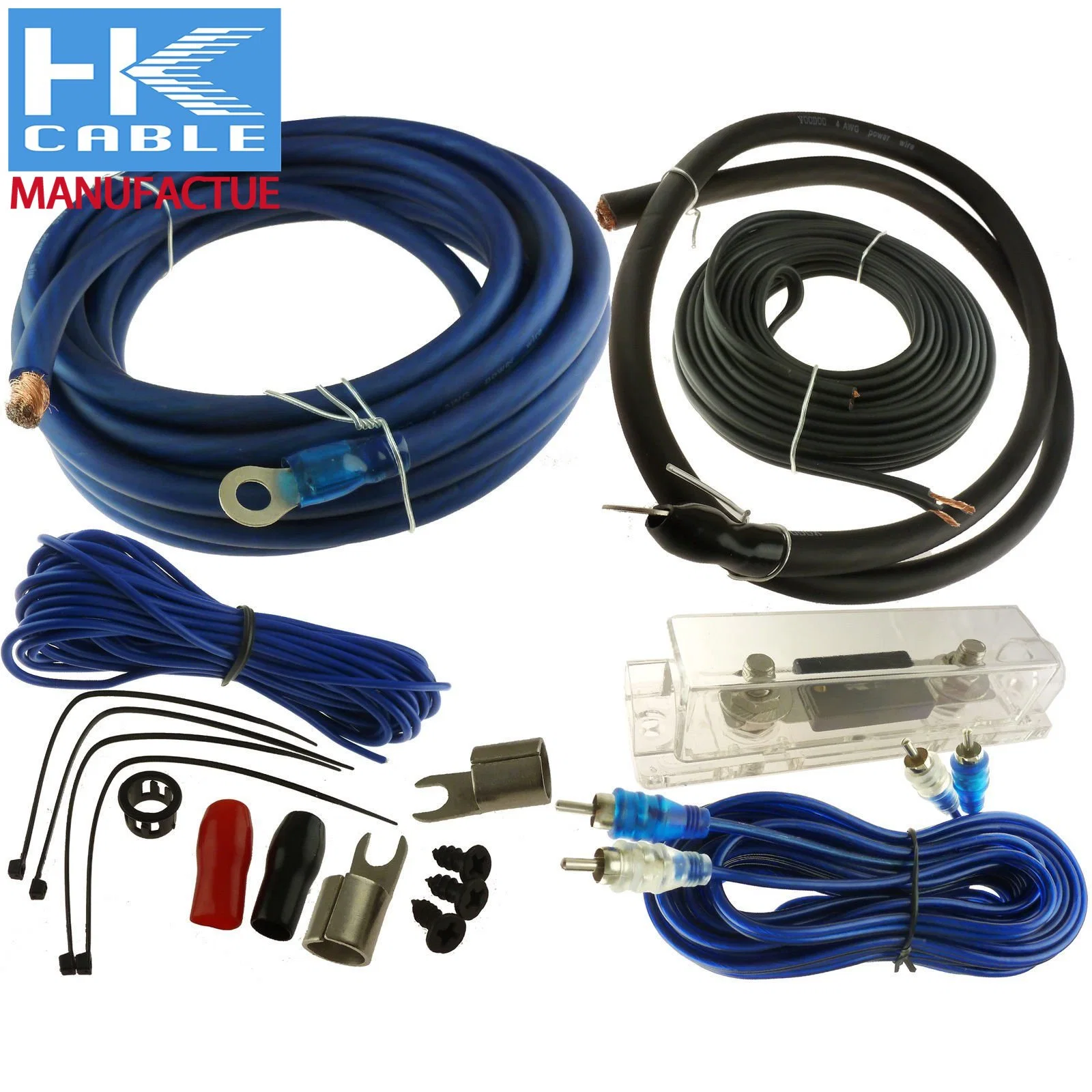 0/4/8 Gauge OFC Amplifier Wiring Kit Arrival Car Audio Cable Amplifier Install OFC AMP Wiring Kit for Car Audio