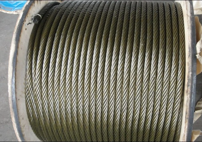 1770-2160MPa API ASTM DIN Electric Galvanized 6X37+FC 34mm Steel Wire Rope