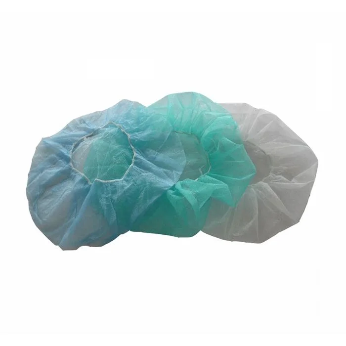 24 pouces Charlottes non tissés jetables sèche Non-Pleated Hairnets Net pour les laboratoires de Service Alimentaire travail médical de la cuisine de tatouage