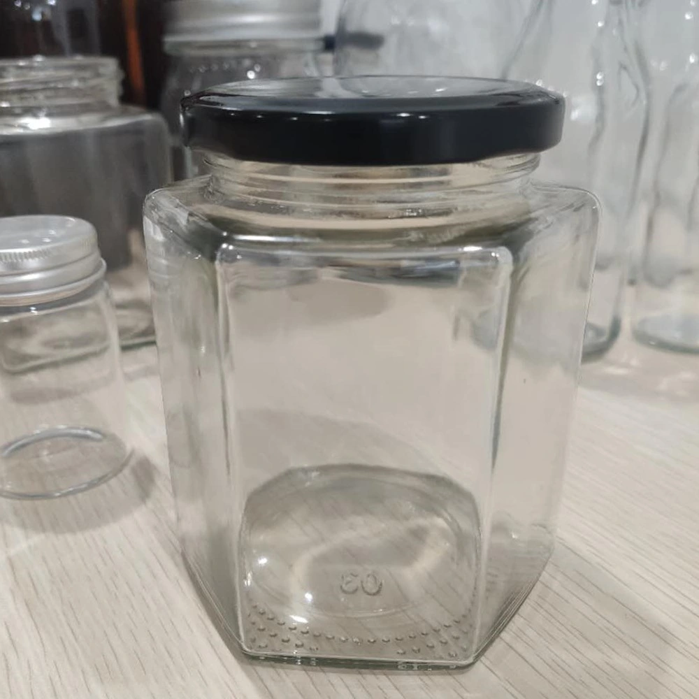 Bourrage Hexgonal Ceekie gros pot de verre de verrerie de miel