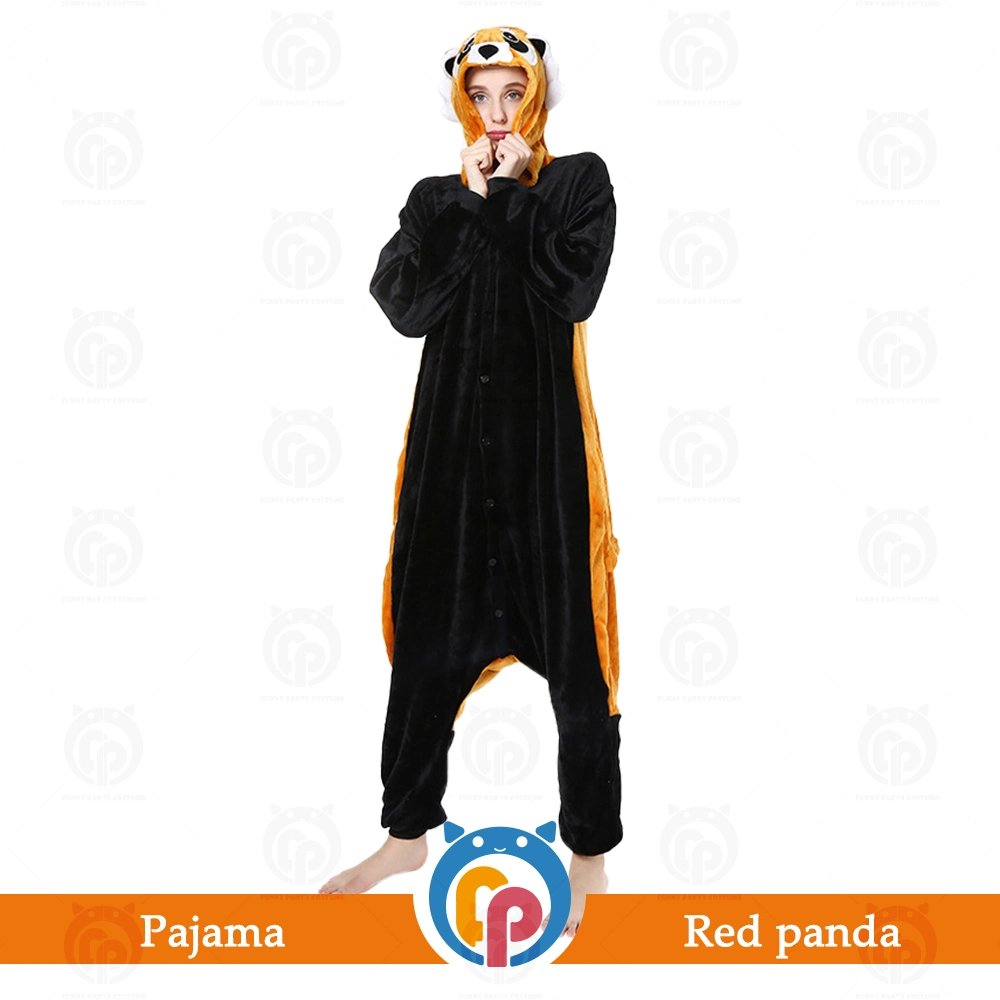 Panda rojo Kigurumi Pascua fiesta de Halloween Disfraces Cosplay de animales para adultos