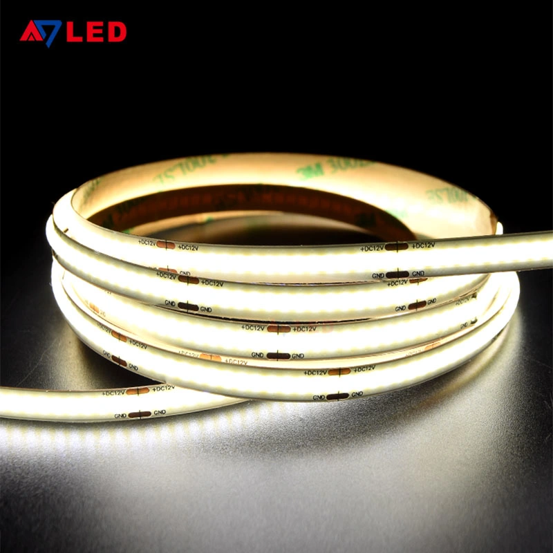 IP20/IP67 Durable Ceiling LED Strip Lights 12V DC Tape Light 320LEDs/M Flex Dimmable COB LED Strip Light for Bedroom Bathroom