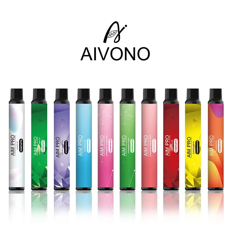 Original Aivono Aim PRO Disposable/Chargeable Vape Pen E Cigarette Device with 850mAh Battery 6.5ml Pod 1500 Puffs Vaporizer Kit