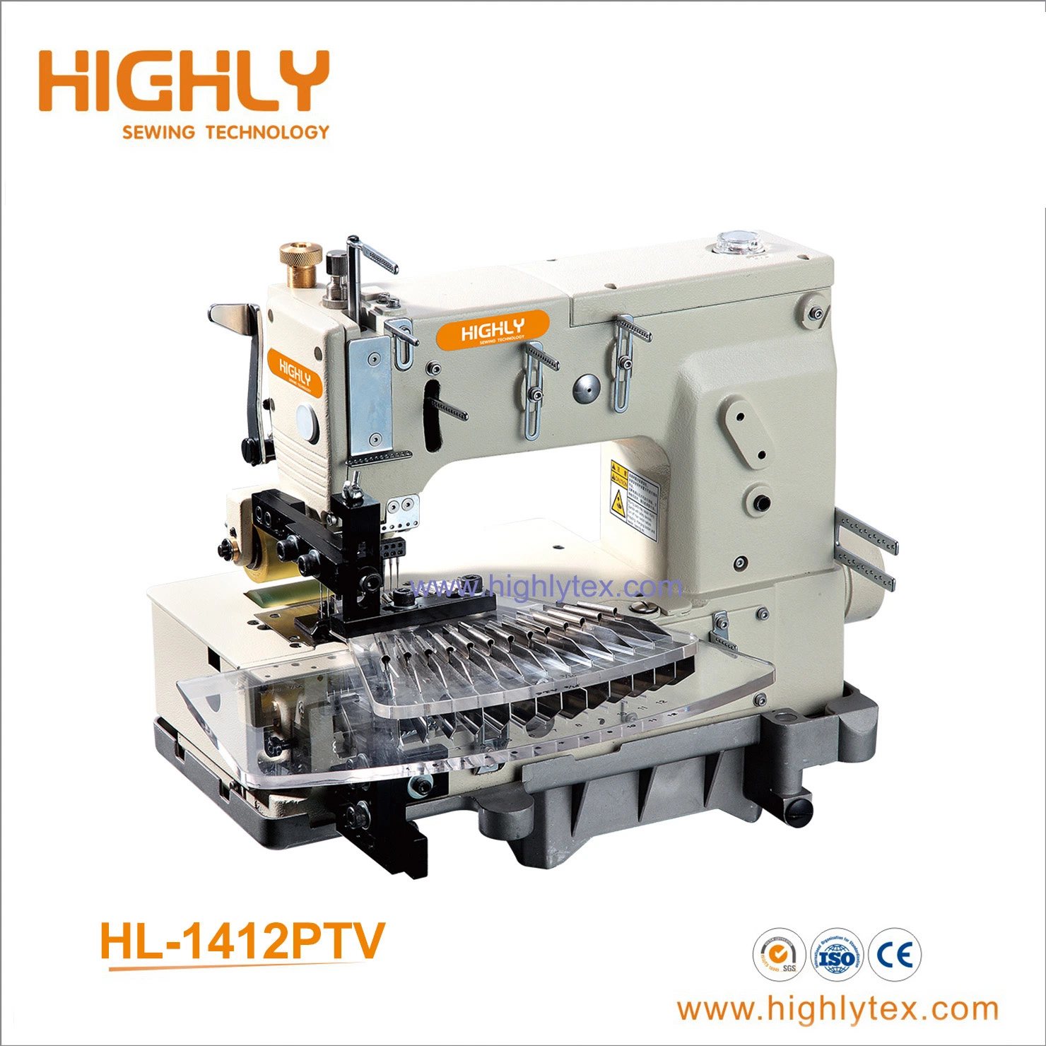 Eight Needle Flat Bed Double Chinastitch Sewing Machine