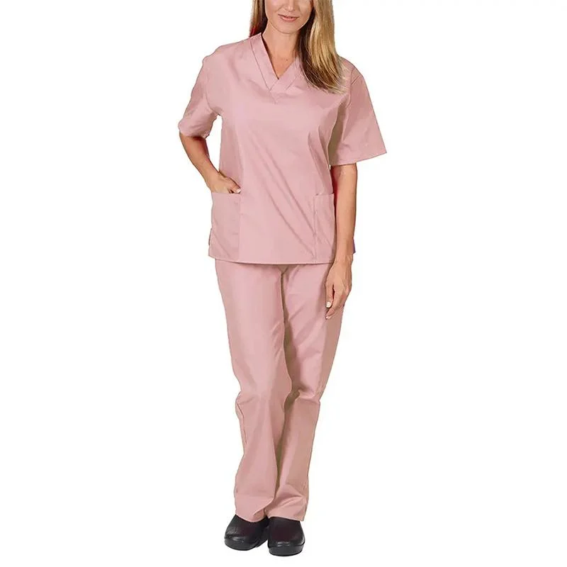 Exfoliantes médicos para mujeres cómodo Hospital Uniforms elegante tejido de seda de silicio