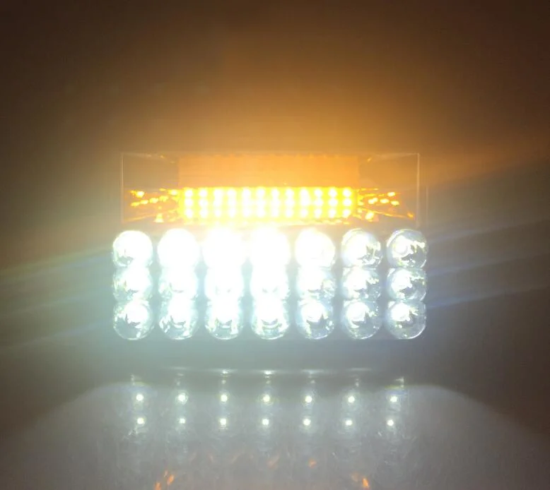 12V 24V doble impermeable de color blanco amarillo ámbar de iluminación estroboscópica LED parpadea la luz de advertencia de color blanco de trabajo para la carretilla UTV ATV Offroad Jeep