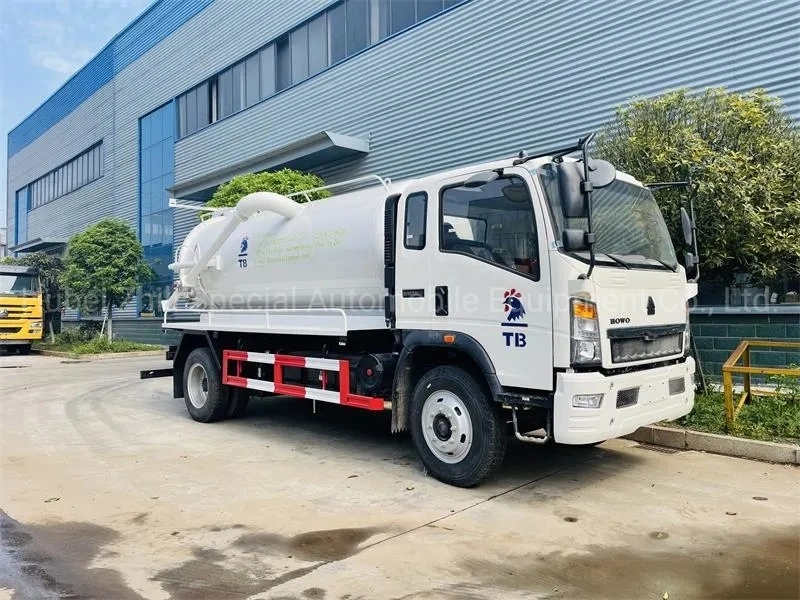 HOWO 4m3 5m3 Vacuum Tanker 4000L 5000L Suction Sewage Sewer Truck Price