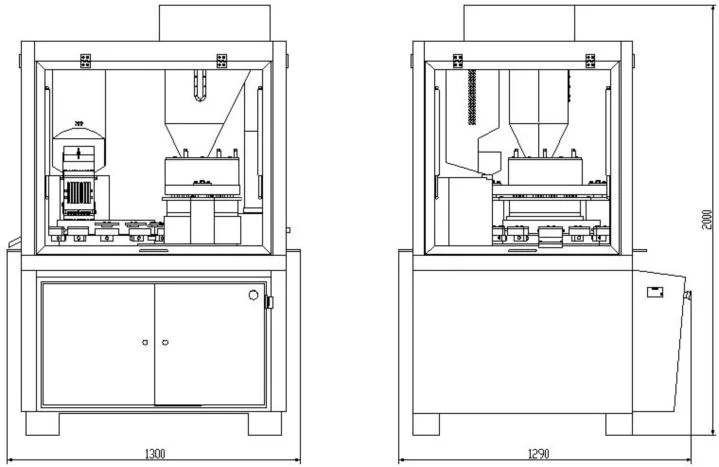 Njp-1200 GMP Standard Capsule Filling Machine with Chemical Material Filled