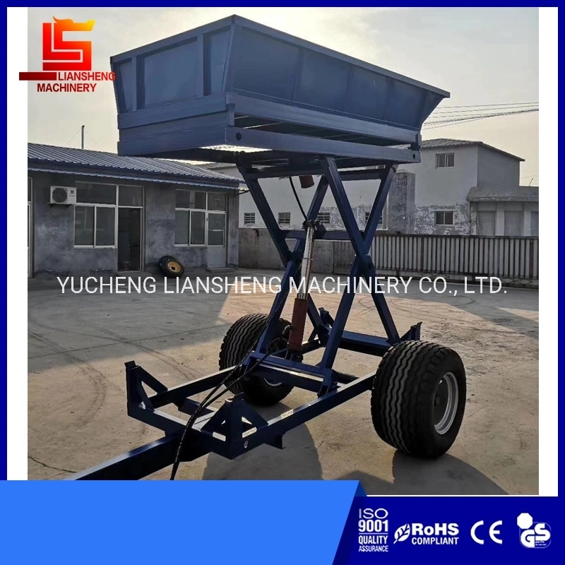 Southeast Asia Hot Sale Heightened Trailer, Sugarcane Hydraulic Dump Trailer, Sugarcane Transfer Truck Farm Hydraulic Tipping Trailer