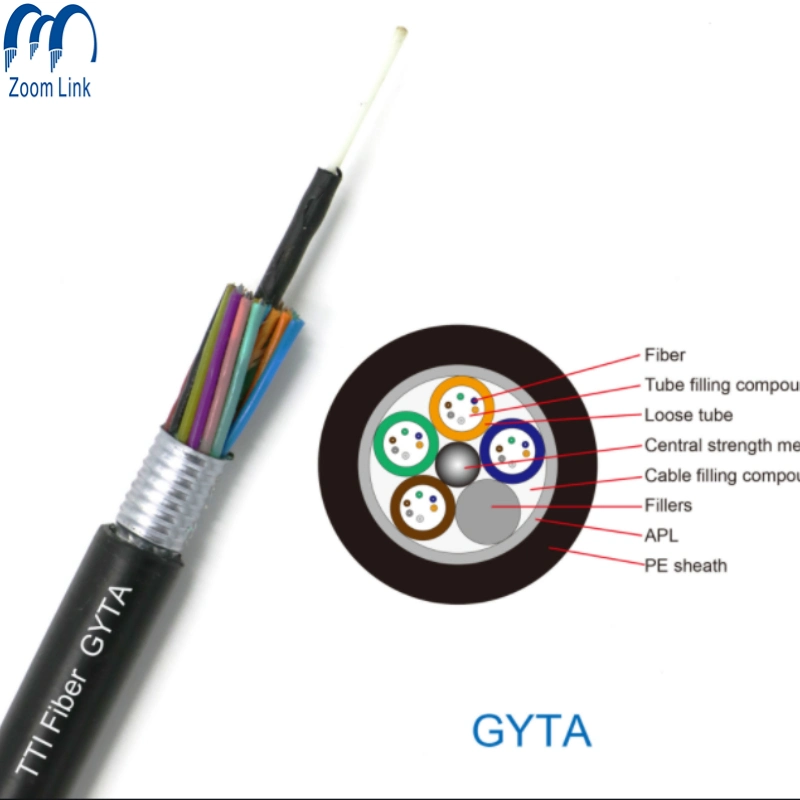 Factory Manufacturers Fiber Optic Cable 6 12 24 48 Core Outdoor Iber Optic Cable ADSS/GYFTY/Gyffy