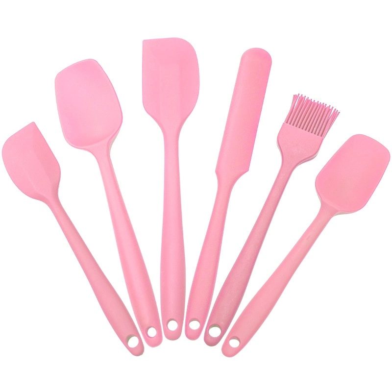 Wholesale/Supplier 6PCS Silicone Kitchenware Cream Scraper Silicone Baking Tool Spatula Brush Set