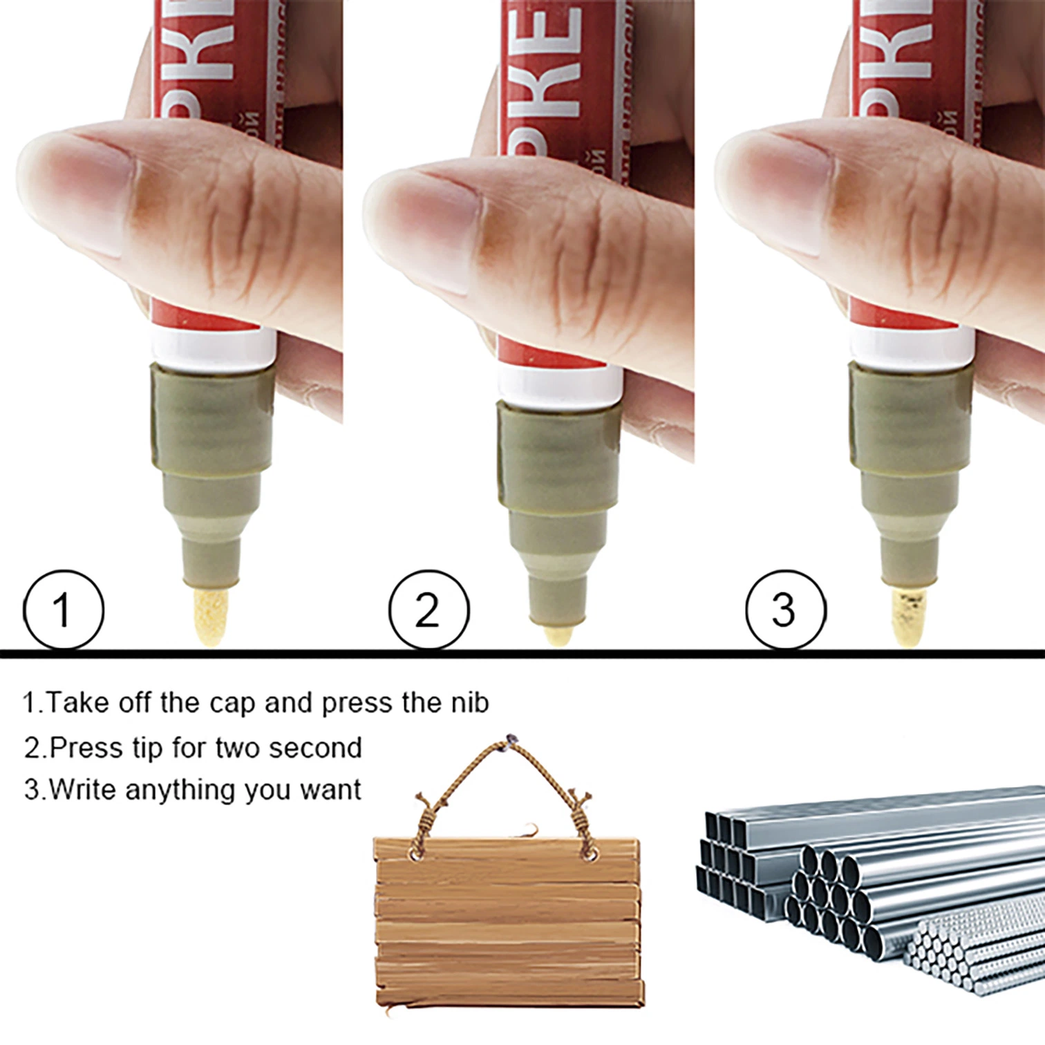 White and Color Permanent Tire Paint Pen for Car Tyre Tire