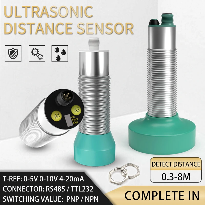 PNP Output 2-8m Detection Distance Ultrasonic Sensor