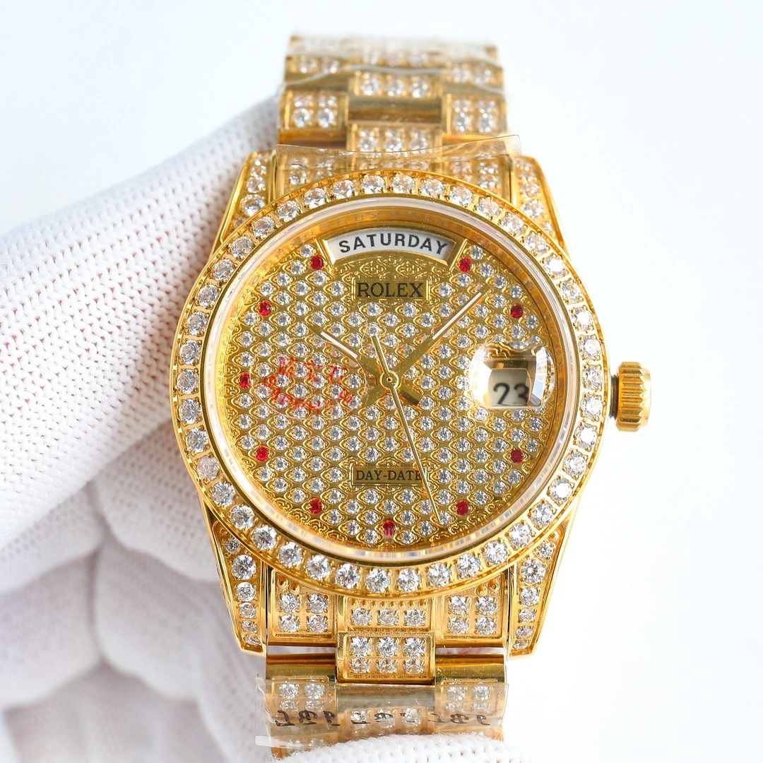 Diamond Dial Men's Watch with Swiss Imported 2836 Movement