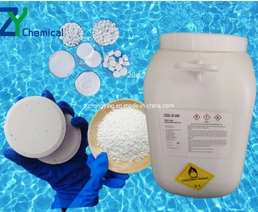 High Quality Water Treatment Swimming Pool Cleaning TCCA 90% Trichloroisocyanuric Acid Tablets 200g SDIC
