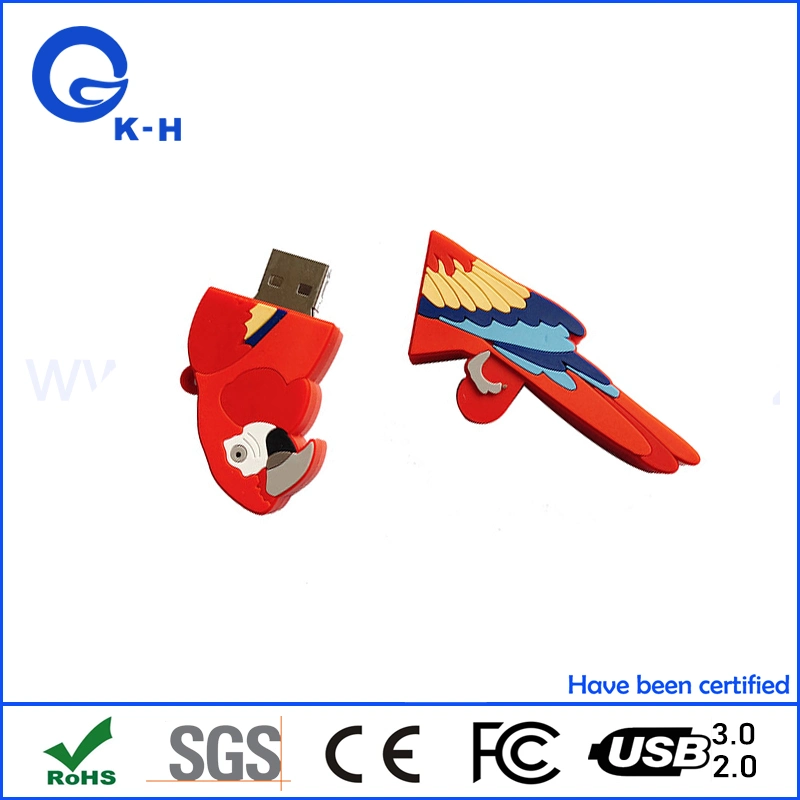 PVC Custom 16GB Bird USB 2.0 3.0 Flash Memory Stick