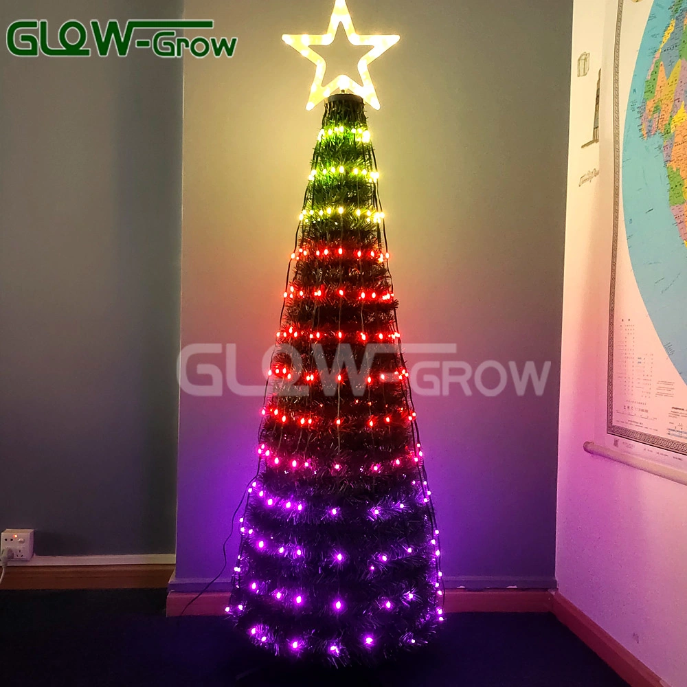 Prelito Arbol de Navidad Artificial con Control remoto lápiz Color RGB Cambio de luces LED temporizador de varios modos para el Festival de vacaciones en casa Decoración