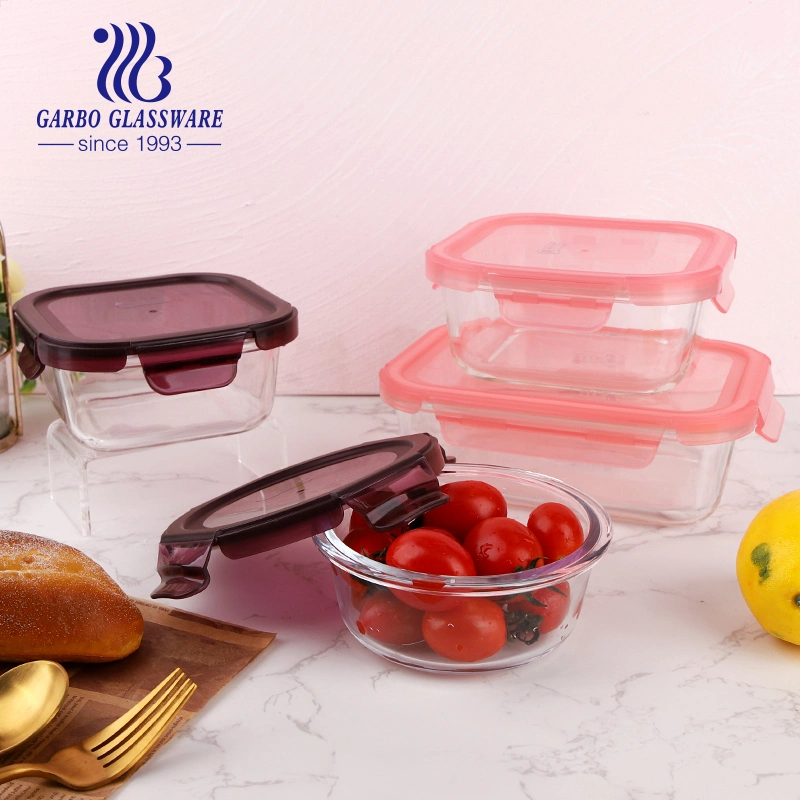 Hot Sales Storage Glass Food Container Bento Lunch Bowl Microwave Oven Safe