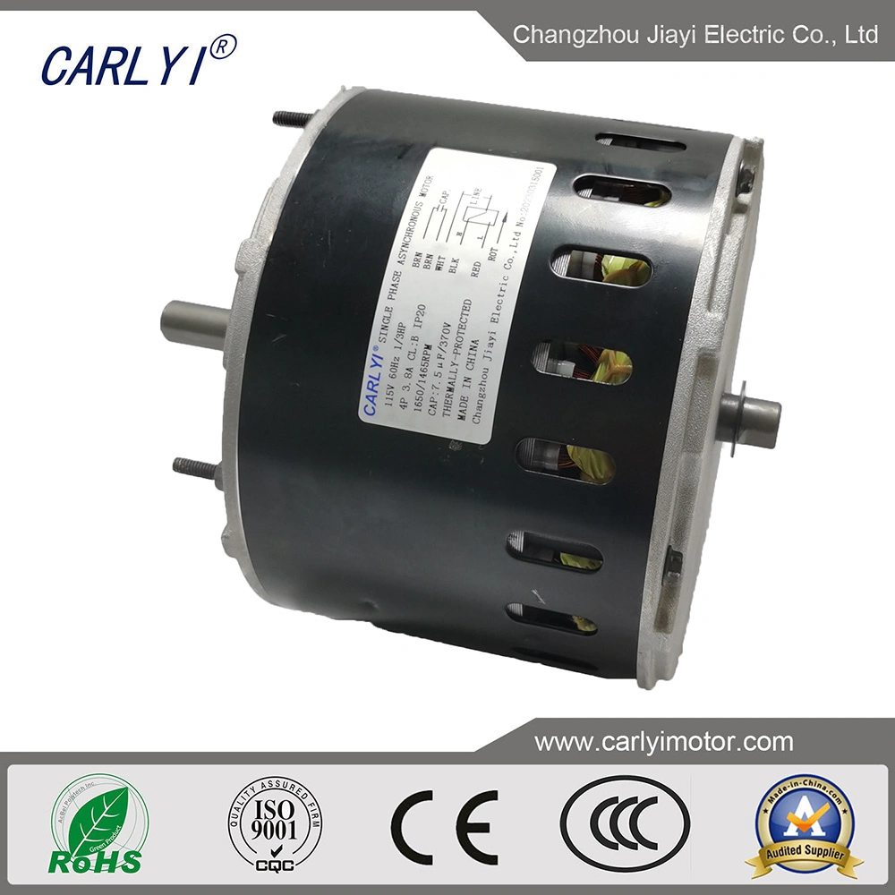 1/3HP Single-Phase Capacitor-Running AC Fan Motor for Commercial Air Conditioning Unit