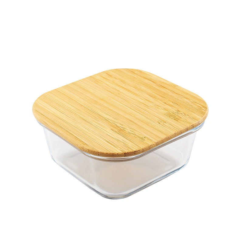 Sans BPA Four congélateur coffre étanche Préparation des repas des conteneurs de stockage des aliments en verre déjeuner bento Box Set avec les couvercles de bambou