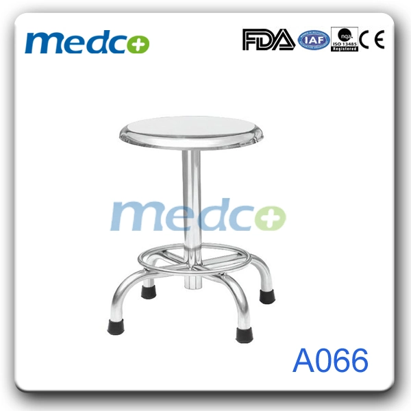 A061 Medical Swivel Pneumatic Backrest Stool Chair with 5 Wheels