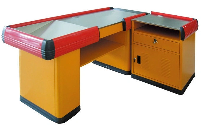 Fashion Design Supermarket Equipment Cash Casher Table Desk Checkout Counter