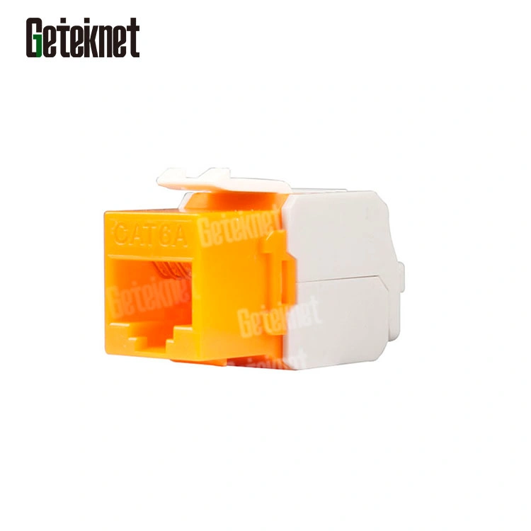 Gcabling UTP 8p8c CAT6 CAT6A RJ45 Keystone Jack Unshield RJ45 Red modular Keystone Jack