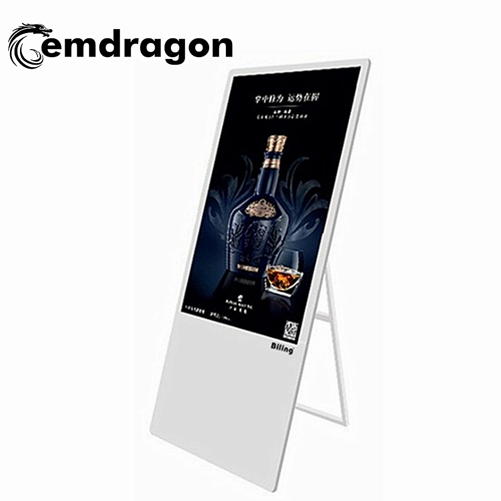 Totem LCD Touch Screen Advertising Display LED Advertising Display DVD Player Remote Control 43 Inch Portable Display