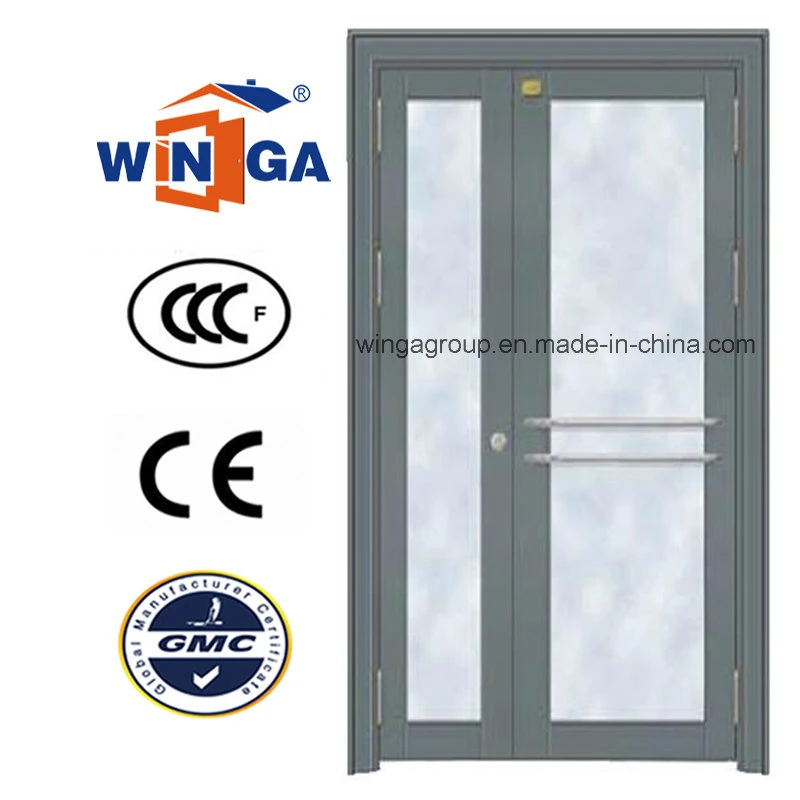 Entry Security Metal Steel Iron Glass Door for Outside (W-GD-30)