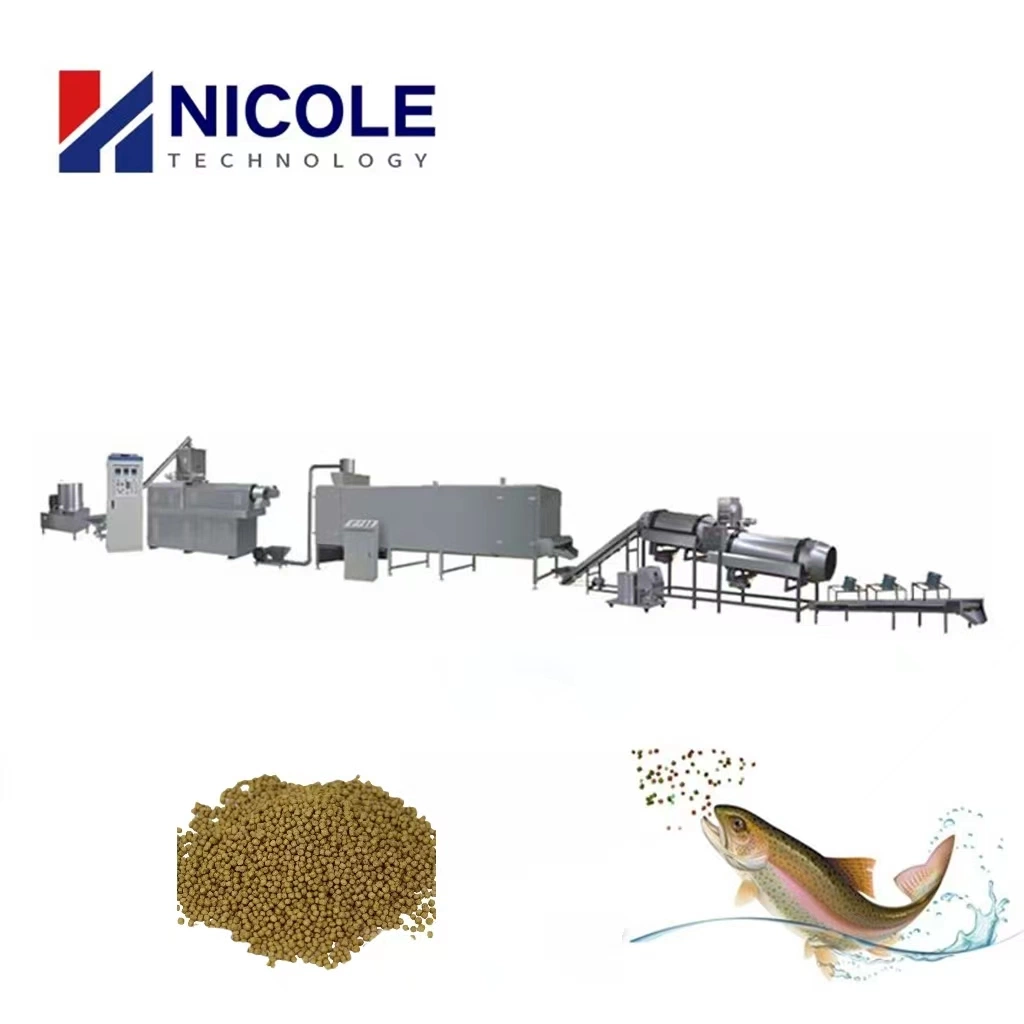 Automatic Animal Fish Feed Making Floating Feed Pellet Production Line