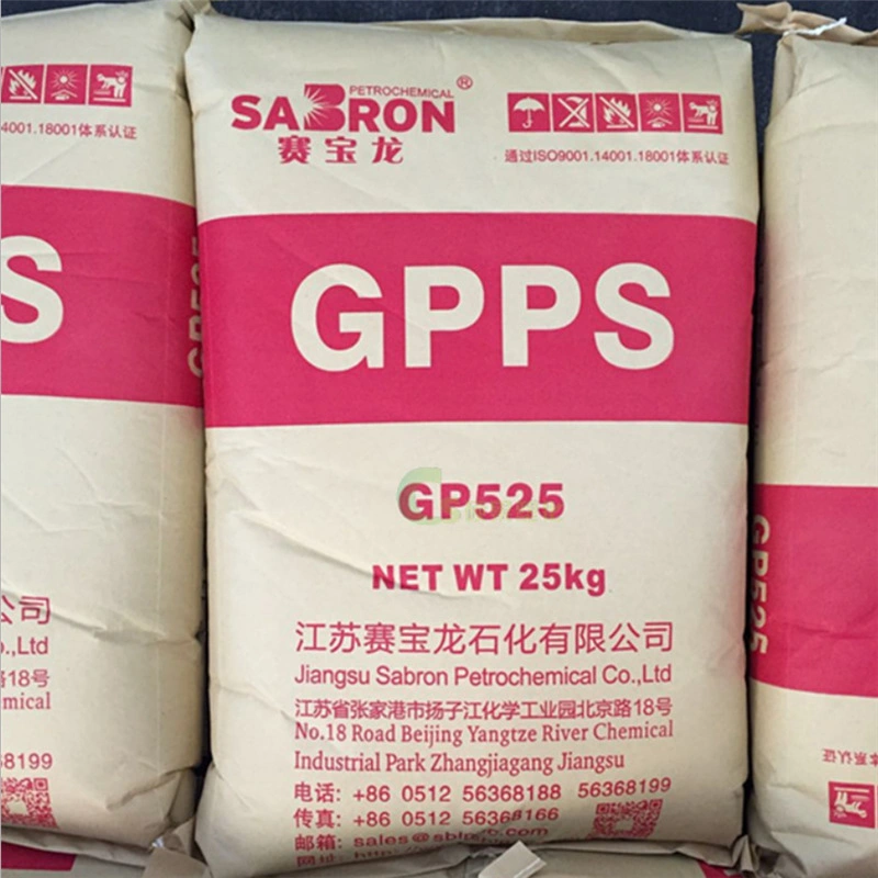 GPPS 525 Virgin PS Gp525 Pelletillas de poliestireno de uso general recicladas Gránulos de resina de plástico de materia prima GPPS para horquillas de cuchillo desechables