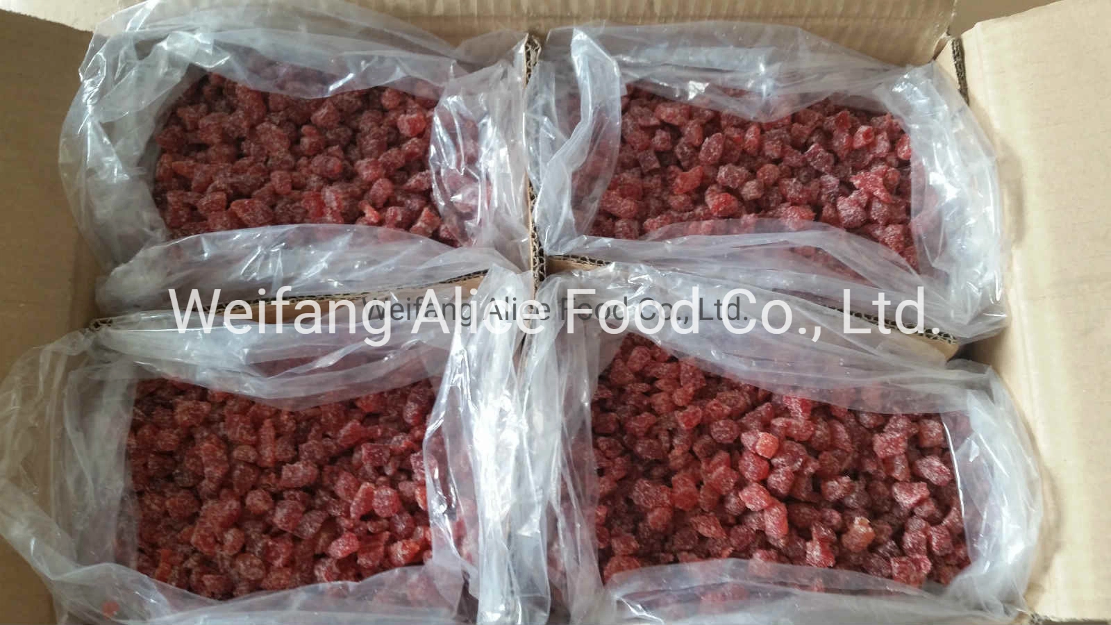 Hot Selling and Good Quality Bakery Material Preserved Strawberry Dried Strawberry Dice