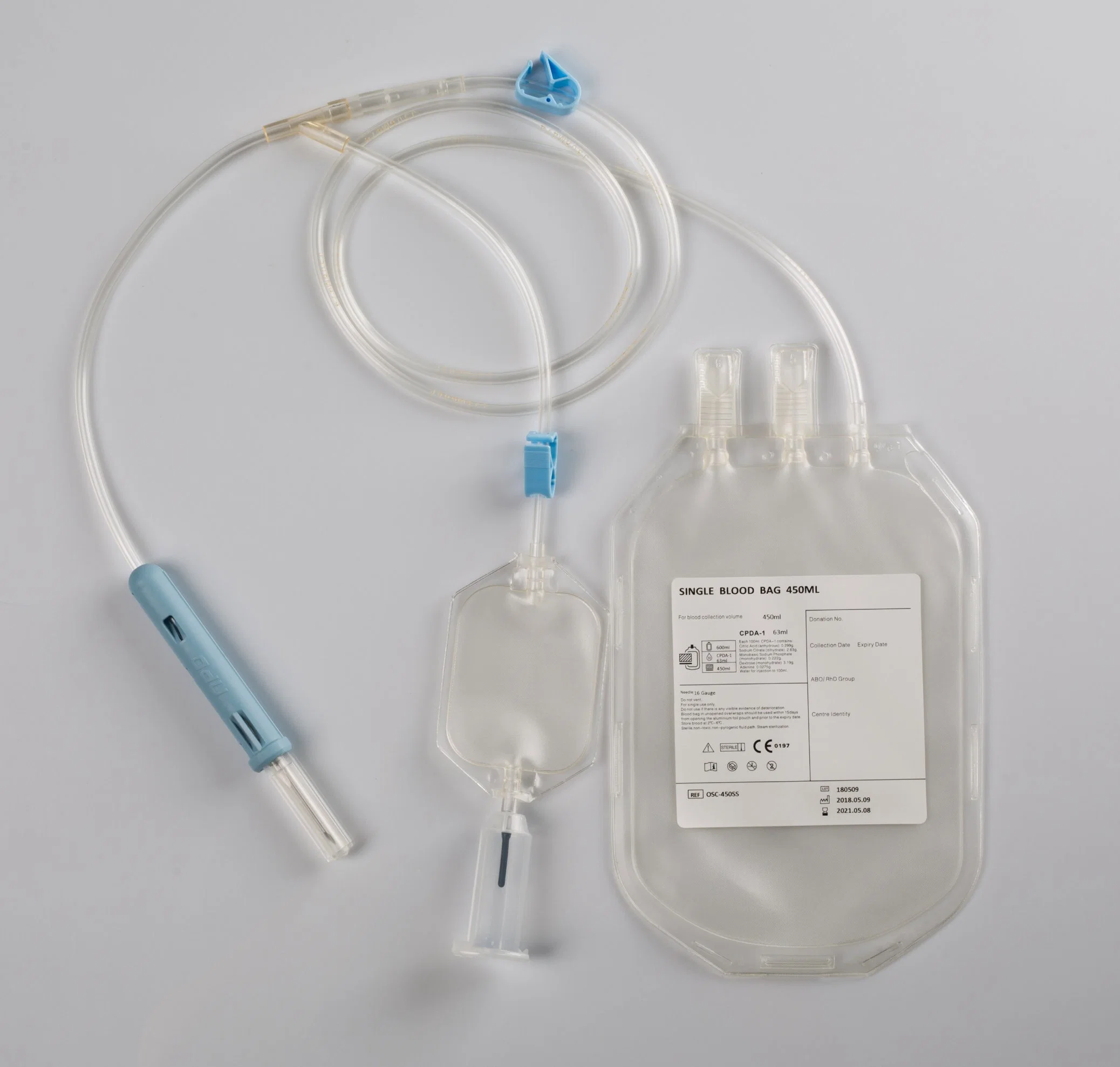 Instrumento médico Bolsa de recogida de transfusión de sangre 250ml 450ml 500ml